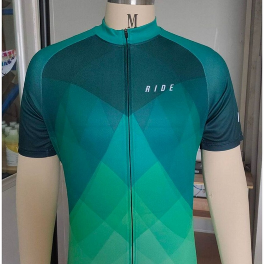 RIDE CYCLING JERSEY GREEN DIAGONAL