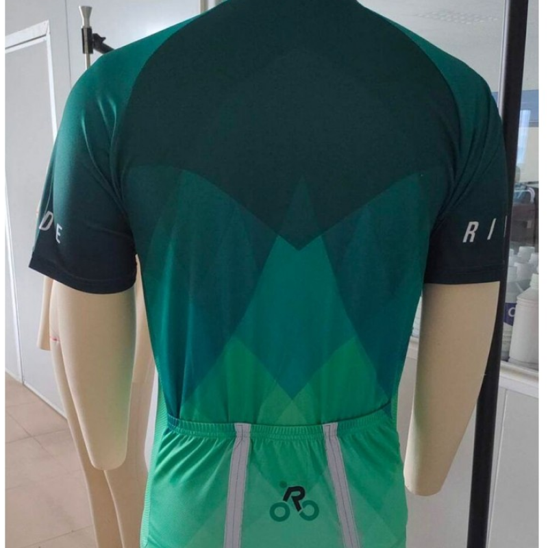 RIDE CYCLING JERSEY GREEN DIAGONAL